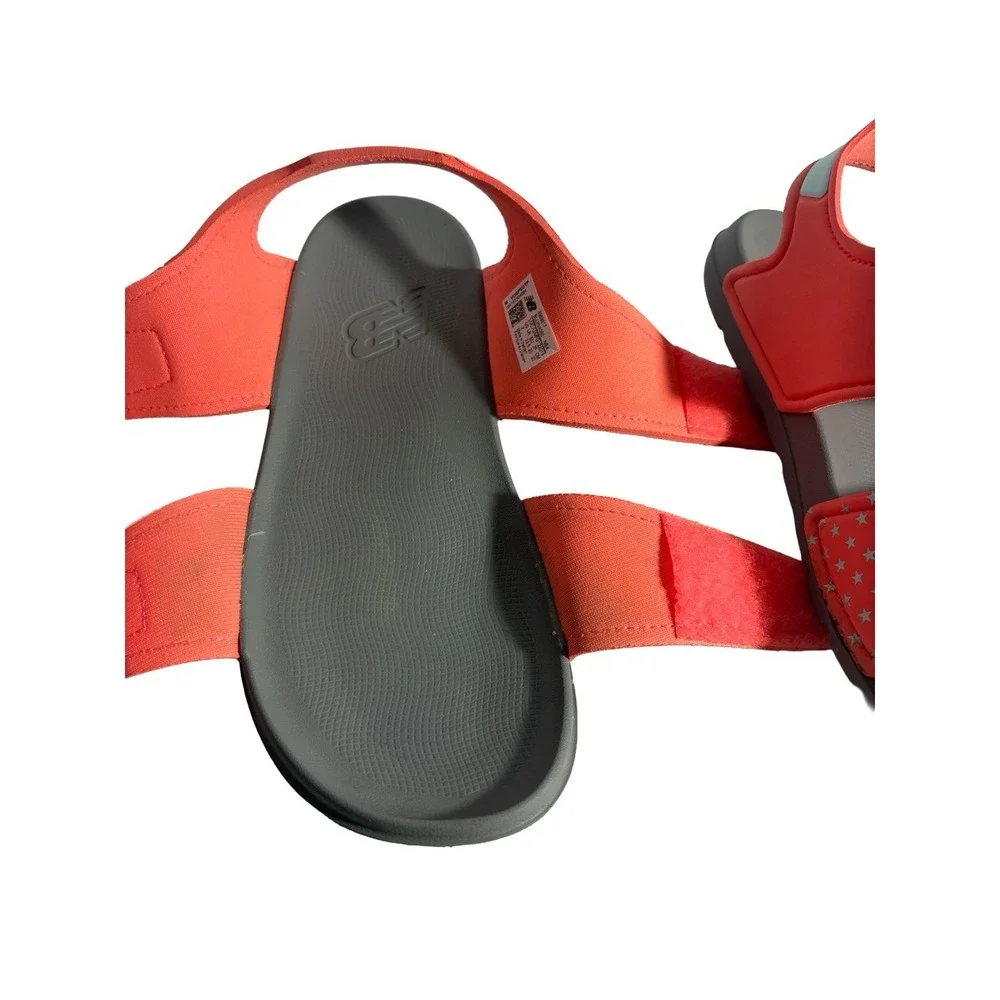 New Balance Kids' Adjustable Star Pattern Coral Sandals‎ Sz 2